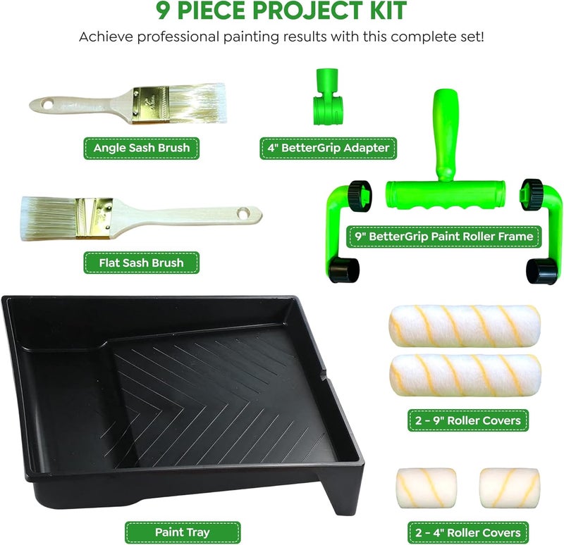 BetterGrip Store Better Grip Ultimate Paint Roller & Painting Kit - Ergonomic Grip to Minimize Hand Stress & Fatigue - Get Projects Done in 1/2 The Time - Image 2
